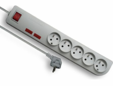 Power Strip Elgothech PSF2 Anti-Redevelopment 5 Sockets 3 m Grey (PSF2-503)