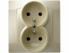 Ospel Double Karo Socket s Ecru Pearl Earting (GP-2SZ/42)