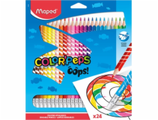 Mapované ColorPeps Colorps Triy Care Creathers s 24 Kol Eraser