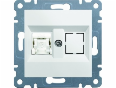 Hager Polo Computer Socket Lumina2 Single RJ45 Kat. 5e UTP White - WL2110