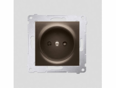 Kontaktovat - Simon Single Socket Simon54 Z/U 16A IP20 s dostupným stopem Brown Mate - DGZ1Z.01/46