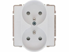 Koszek Double Socket KOS66 GROUNDING WYSLą 16A 250V IP40 WHITE (660447)