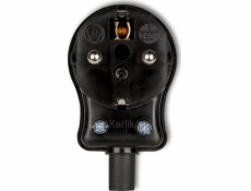 Karlik Elektrotechnik Sp.Z O.O. Un-Schuko Angle Plug-In Plug, Twisted Black WK-ACC