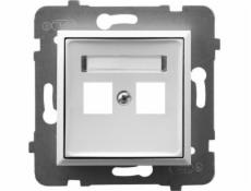 Ospel Aria Double Keystone Socket Housing Simple White GPK-2U/P/00