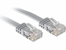 Lindy Patchcord Cat.6, U/UTP, Flat, 1M, šedá (47491)