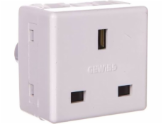 Gewiss Socket 2P+E 13A British STD s bílým krytem (GW20208)