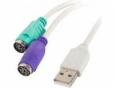 Adaptér adaptéra USB Lanberg Lanberg USB -> PS/2 X2 WHITE -AD -0025 -W