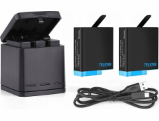 Telesin USB nabíječka 2x baterie pro GoPro Hero 8/7/6/5 černá