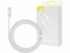 Kábel USB-C na USB-C Baseus, 100 W, 1 m (biely)