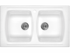 DEANTE LUSITANO 2-Chamber Sink bez odkapárce 50 x 86 cm bílé (ZCL_620N)