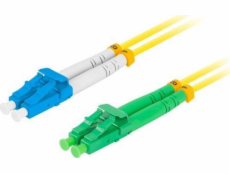 Lanberg Patchcord Fiber Optic SM LC/APC-LC/UPC Duplex 3,0 mm LSZH G657A1 2M Žlutý Lanberg