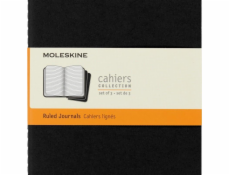 Moleskine sada 3 notebooků Moleskine Cahier Journals L (13x21cm) v řádcích, 80 stránek, černá