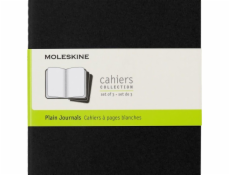 Moleskine sada 3 notebooků Moleskine Cahier Journals L (13x21cm) Smooth, 80 stránek, černá