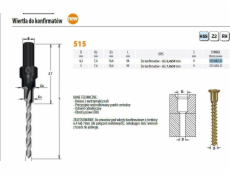 515.042.31 Potvrďte vrták. 6,4x50 mm