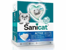 Stelivo pre mačky Sanicat Active White, podstielka, pre mačky, neparfumované, 10L, hrudkujúce