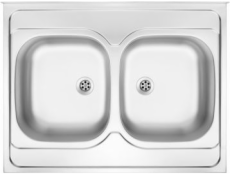 DEANTE TANGO 2 Chamber Sink bez odkapárny 60 x 80 cm oceli (ZM6 320N)