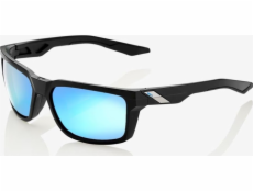 100% brýle 100% Daze Matte Black - Hiper Blue Multilayer Mirror Lens (vícevrstvé zrcadlové modré brýle, lehká propustnost 15%) (nová) Univerzální