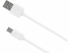 USB kabel Kruger & Matz USB-A-USB-C 0,8 m bílý (KM0363)