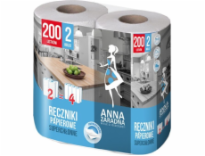 Anna Zaradna Paper ručníky Anna Zaradna, 100 listů, 2 válce, bílá s modrým lisováním