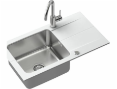 Steiner Edward 111 Fusion White Sink 780*440 s manuálním sifonem v sadě kate baterie