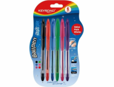 Keyroad Classic Pen Keyroad Ball Pen Soft Jet, 0,7 mm, 6 S.Zt, Blister, Mix of Colors