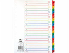 Q-Connect Spacers Q-Connect Mylar, karton, A4, 225x297mm, A-Z, 21 karet, Lam. Index, kombinace barev