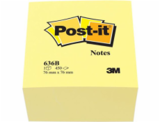 Post-It Classic Adhesive Blocks 636B, Cube 76x76mm, 450 karet, žlutá (3M0311)