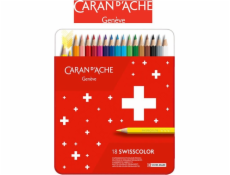 Caan d`arche SwissColor Crayons, kovová krabička, 18 ks.