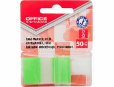 Karty Office Products Indexování kancelářských produktů, PP, 25x43mm, 1x50 karty, puchýř, zelená