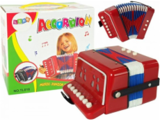 Leantoys Accordion nástroj pro malého červeného hudebníka