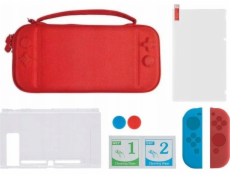 Marigames Set 6in1 pouzdro na pouzdro pro Nintendo Switch / DSS-106 Červený pouzdro