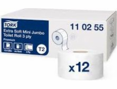 Tork toaletní papír mini jumbo premium White Extra Soft 120m 12 ks.