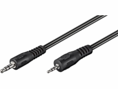 Kabel mikrokonktuálního kabelu 2,5 mm - Jack 3,5 mm 2m černá (AUD3525LL2)