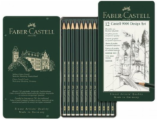 Faber-Castell Pencil Castell 9000 Design 12 kusů kovového balení Faber-Castell (119064 FC)