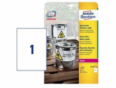 Avery Zweckform White Labels Heavy Duty pro laserové tiskárny 210x297mm 20 listů (L4775-20)