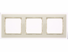 Legrand Triple Frame Valena Horizontální krém/zlato (774153)