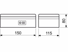 Pokladna 150x115x80 mm s kódovým zámkem