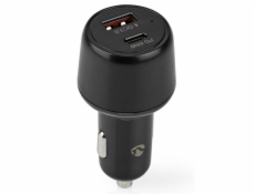 NEDIS nabíječka do auta/ 65 W/ 12 - 24 V DC/ 3.25 A/ USB-A/ USB-C/ automatická volba napětí/  černá