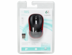 Logitech M 185 Cordless Notebook Mouse USB black / red