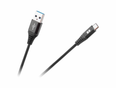 Kabel USB Rebel USB-A - USB-C 1 m Czarny (RB-6001-100-B)