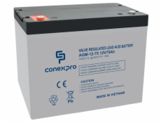 Baterie Conexpro AGM-12-75 VRLA AGM 12V/75Ah, T14 