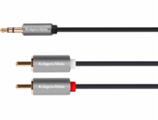 Kabel KRUGER & MATZ JACK 3.5 stereo/2xCINCH 1m KM1218 Basic