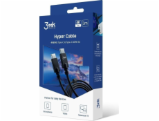 3mk datový kabel Hyper USB-C -> USB-C (PD), 100W 5A, 4K 60H, 1 m, černá