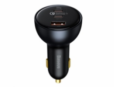 Baseus Qualcomm Quick Charge 5 Technology rychlo nabíječka do auta 1x USB-A, 2x Type-C 160W šedá + Xiaomi kabel Type-C/T