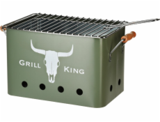 Přenosný gril na dřevěné uhlí GRILL KING 43 x 20 cm zelená