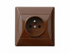 Ospel Single Socket Accent IP20 s ground brown