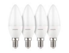 Philips LED Lamp E14 4-pack candle     40W 2700K