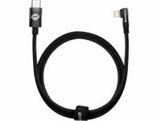 Baseus úhlový kabel USB-C - Lightning, 20W 1m, černý