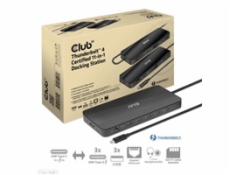 Club3D Dokovací stanice Thunderbolt 4 11v1, 3xUSB-C, 3xUSB-A, PD