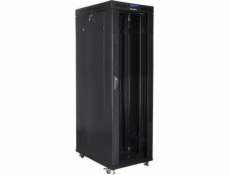 Szafa instalacyjna rack stojąca 19 42U 800x1000 czarna, drzwi szklane LCD (Flat pack)